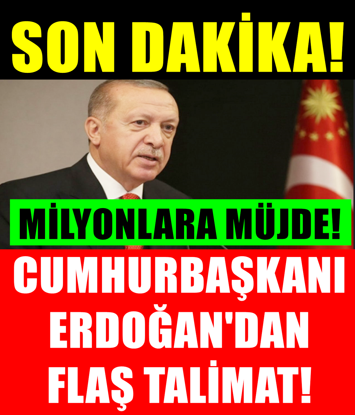 Cumhurbaşkanı Erdoğan müjdeyi verdi